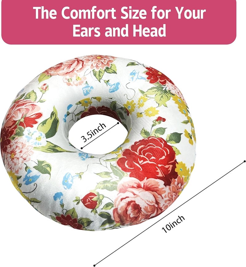 BVOKQUC Ear Piercing Pillow for Side Sleepers Pillows with Holes for Ear Pain,Donut Pillow for Ear Side Sleeping Pillow for Adults CNH Ear Pain Relief Pressure Sores Ear Pillow with Hole in Center - Image 3